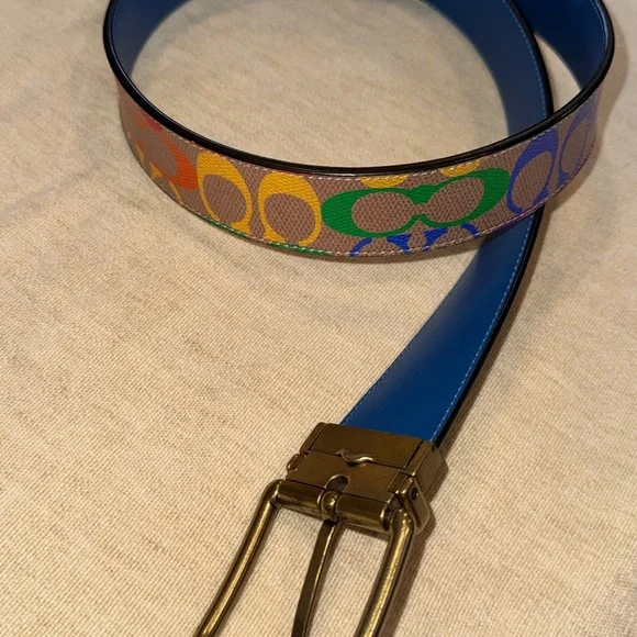 Roller Buckle Reversible Belt
In Rainbow Signature Canvas - Picture 3 of 13
